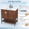 phiestina Walnut Bathroom Vanity Sink Set, 31" L x 19" W x 41" H, Complete Set with Cabinet, Sink, Faucet & Storage, 2-Box Delivery - 4 of 4