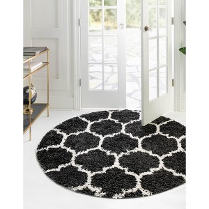 Unique Loom    Hygge Shag Trellis Area Rug - 1 of 4