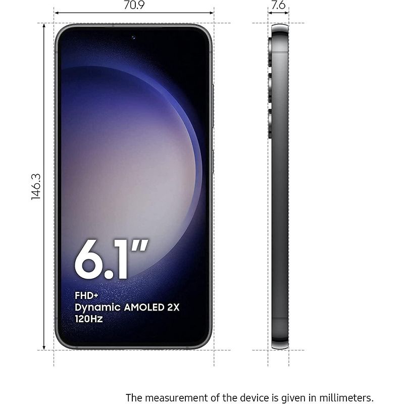 Manufacturer Refurbished Samsung Galaxy S23 5G S911U (T-Mobile Only) 128GB Phantom Black (Very Good), 2 of 5
