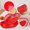 Aoibox 50 Pack Plastic Fast Food Baskets - Bread Fry Baskets Serving Tray for Hot Dogs, Chicken, Burgers, Sandwiches, Fries (Red) - 3 of 4