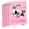 Big Dot of Happiness Pawty Like a Puppy Girl - Pink Dog Baby Shower or Birthday Party Thank You Cards (8 count) - 2 of 4