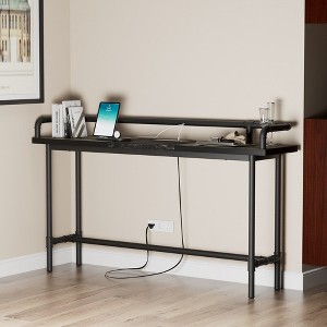 VECELO Narrow Console Table with Charging Station & Power Outlet - 1 of 4
