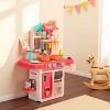DSVIMOY Kids Kitchen Playset Toys Cooking Set with Accessories Kid Toys for Imaginative Fun and Learning, Blue/Pink - 2 of 4