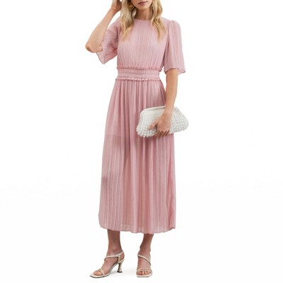 August Sky Women's Pleated Midi Dress