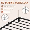 TackView Metal Bed Frame, Platform Bed Frame, No Box Spring, No Screws Needed with Reinforced Slats, Easy Assembly - 4 of 4