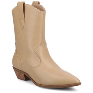 Journee Womens Fritzie Western Ankle Booties - 1 of 4