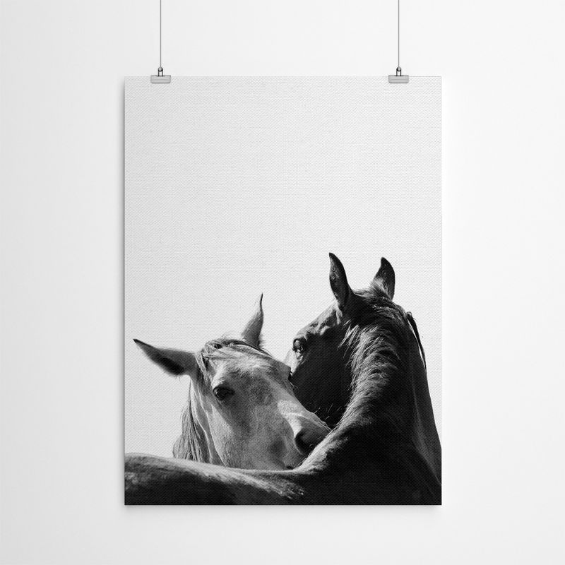 Americanflat Animal Minimalist Horses In Love By Nuada Poster, 4 of 7