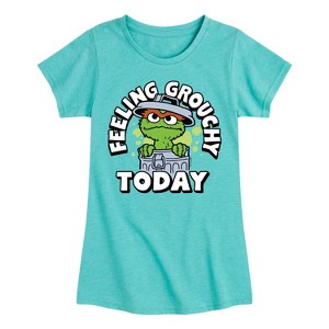 Girls' - Sesame Street - Feeling Grouchy Fitted Short Sleeve Graphic T-Shirt - 1 of 4