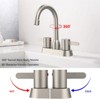 ChicFurnit Bathroom Sink Faucet Modern 2 Handle Centerset Faucet for Stylish Vanities and RV Spaces, Silver and Gray, 10.62"*9.65"*2.6" - 4 of 4