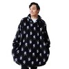 Ghostface Mask All-Over Print Black Oversized Hoodie Wearable Blanket-OSFA - image 3 of 4