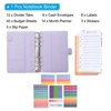 Unique Bargains PU Leather A6 Budget Binder with Zipper Envelopes 95 Pcs - 3 of 4