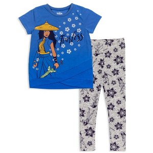 Disney Vampirina Raya and the Last Dragon Princess Lion King Winnie the Pooh Girls T-Shirt and Leggings Outfit Set Toddler - 1 of 4