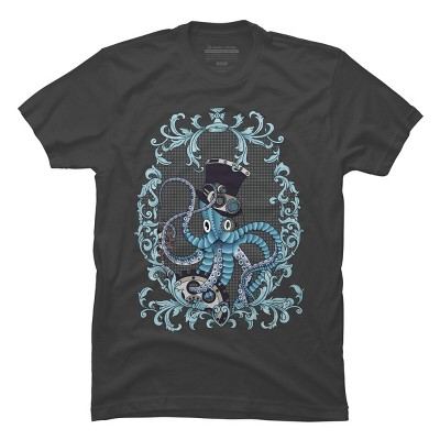 Men's Design By Humans Steampunk Octopus By paviash T-Shirt