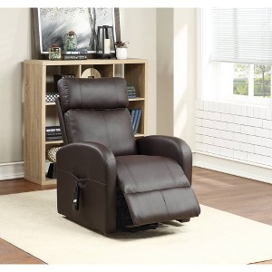 Faux Leather Power Motion Recliner with Lift, Senior-Friendly Electric Recliner Chair with Pocket Coil Seat - 1 of 4