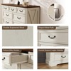 9 Drawer Farmhouse Dresser, Rustic Chest of Drawers with Ample Storage, Solid Wood Look & Metal Handles, Bedroom Clothes Organizer - 4 of 4