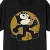 Felix the Cat Whistling Adult Black Short Sleeve Tee - 2 of 3