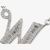 Anna-Kaci Silver Tone Initial Letter Pendant Necklace with Crystal Rhinestone Accents - 3 of 4