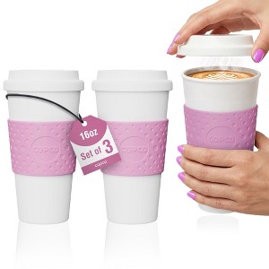 Copco Acadia 16 oz Travel Mug, Set of 3 - Splash Resistant Quarter