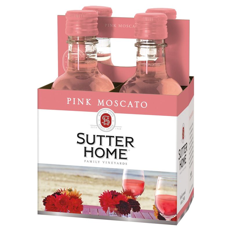 Sutter Home Pink Moscato Wine - 4pk/187ml Bottles, 1 of 9