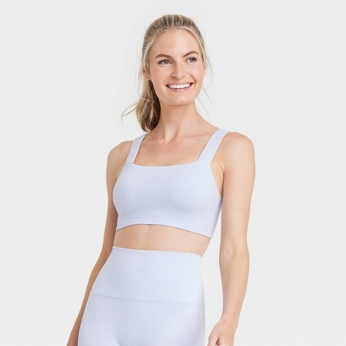 Women's Light Support Seamless Waffle Sports Bra - All In Motion™ Lavender  S : Target
