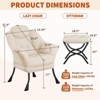 Lazy Chair with Ottoman, Reading Chair with Armrests and A Side Pocket, Modern Lounge Leisure Sofa Armchair - 3 of 4