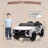 White 24V Licensed 2 Seater Ride On Car Remote Control LED Lights Music Shock Absorbers White For Kids 3 to 8 - 4 of 4