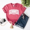 Simply Sage Market Varsity Summer Vibes Cursive Short Sleeve Tee - XS - Raspberry - 3 of 4