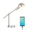 20.25" Curtis Vintage Industrial Iron Adjustable Dome Shade Task Lamp with USB Charging Port (Includes LED Light Bulb) - JONATHAN Y - 3 of 4