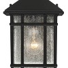 Kathy Ireland Mission Outdoor Wall Light Fixture Black Dusk to Dawn 11 1/4" Frosted Seedy Glass Panels for Exterior House Porch - 3 of 4
