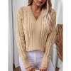 Women's Sweater Casual v Neck Long Sleeve Knit Tops Fall Winter Pullover Sweatshirts - 3 of 4