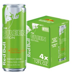 Red Bull Green Edition Energy Drink - 4pk/12 fl oz Cans - 1 of 4