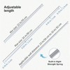 6Pcs Tension Rod White Adjustable No Drilling Rustproof Spring Curtain Rod Closet Kitchen Cupboard Wardrobe Bookshelf 22 - 35 Inch - 3 of 4