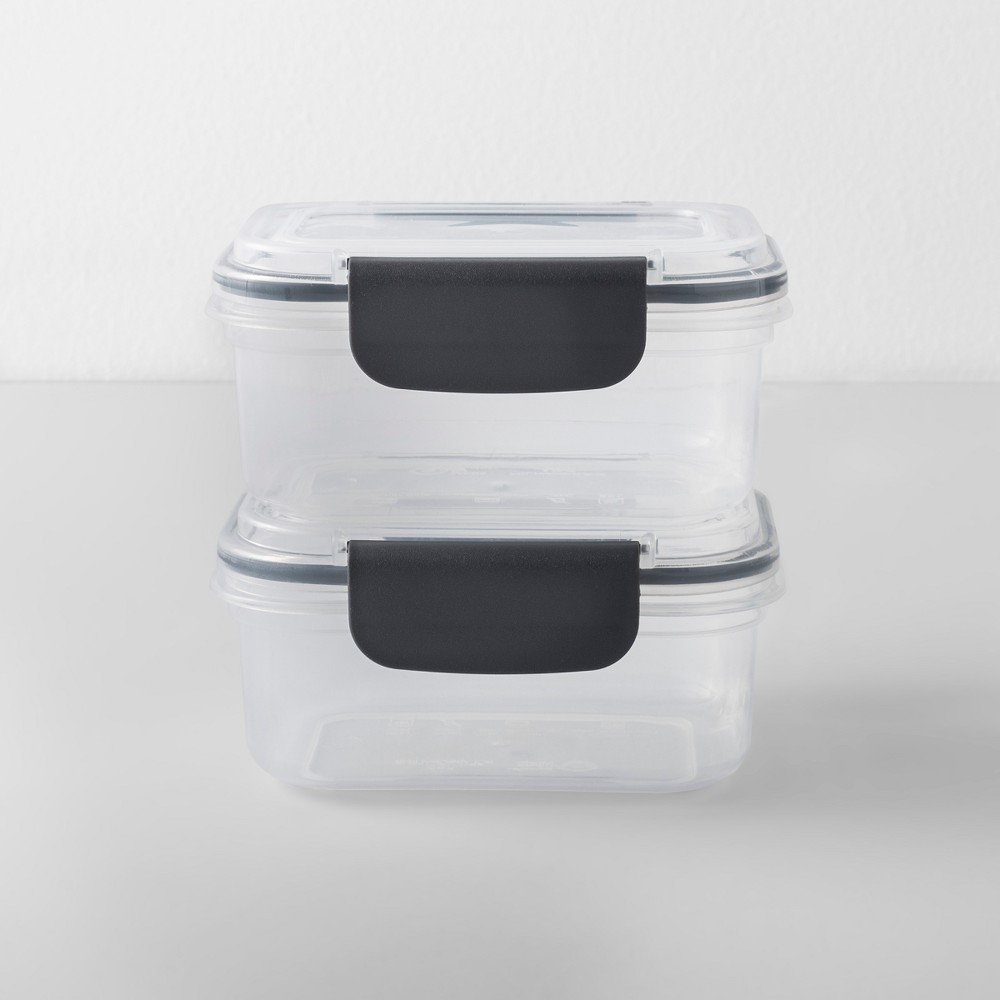 Rectangular Plastic Food Storage Container 2 cup 2pk - Made By Design&amp;#8482;