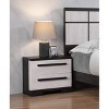 Gulches Contemporary 2-Drawer Nightstand, Rustic Wooden Bedroom Furniture with Sturdy Durable Construction - 2 of 4