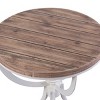 Quail Farm Metal and Wood Side Table White - StyleCraft: Modern Round Accent Table for Living Room, Non-Toxic MDF Top - 2 of 3