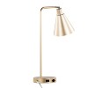 LumiSource Pix 19" Contemporary Task Lamp Champagne Gold and White Metal with Built-In USB Port - 4 of 4