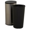 Savannah Step Trash Can, 30 Liter / 8 Gallon, Removable Plastic Liner, Soft Closure, Silver - image 3 of 4