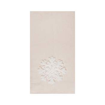 C&F Home White Snowflake French Knot Flour Sack Kitchen Towel