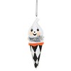 Transpac 4.25 In Checkered Cone Halloween Ghost Black Cat Pumpkin Tree Ornament Sets - 4 of 4