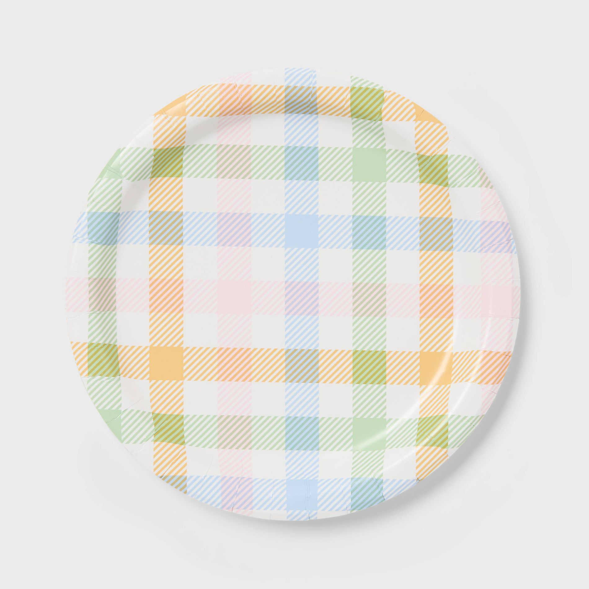 10ct Easter Plaid Dinner Plates - Spritz™