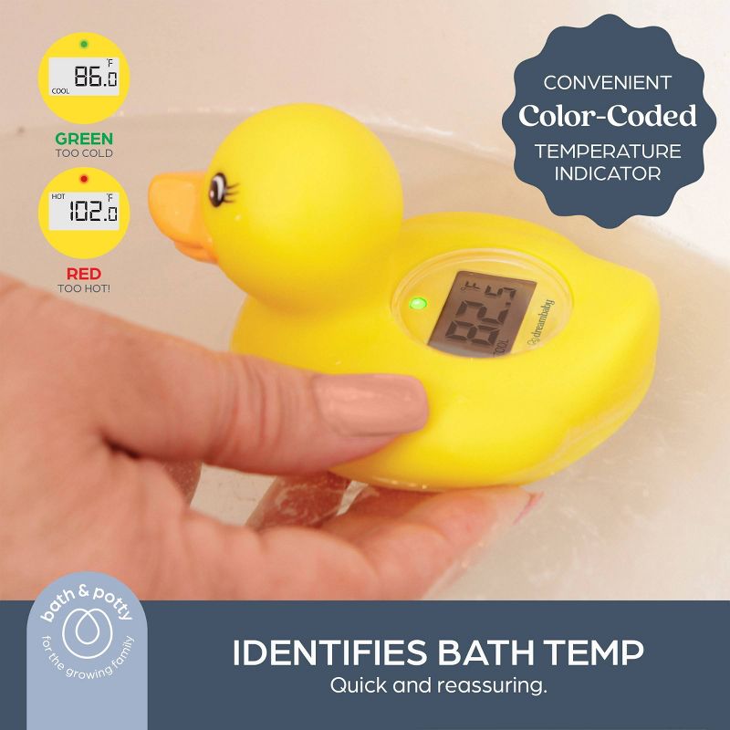 Dreambaby General Duck Room &#38; Bath Thermometer Canary Yellow, 3 of 8