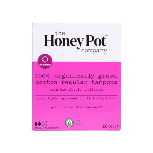 The Honey Pot Regular Organic Bio-Plastic Applicator Tampons - 18ct - image 1 of 4