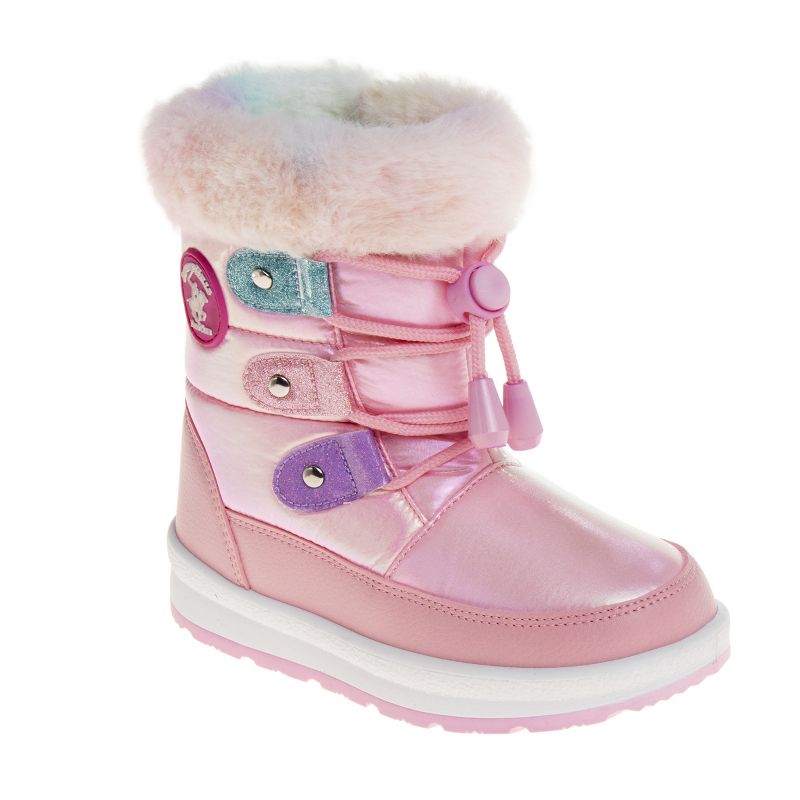 Beverly Hills Unisex Boys Girls Slip Resistant Faux Fur Lined Winter Snow Boots (Toddler), 1 of 8
