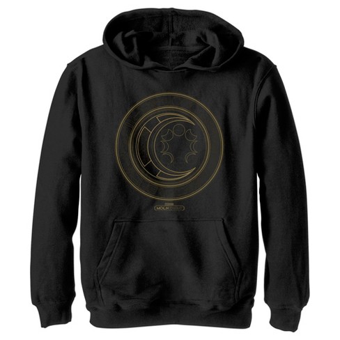 Boy's Marvel: Moon Knight Hieroglyphic Moon Phase Logo Pull Over Hoodie ...