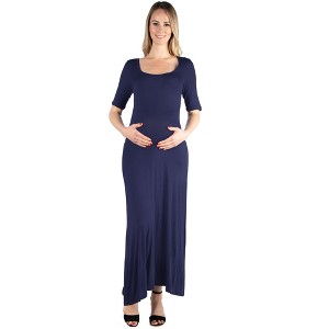 Maternity Casual Maxi Dress - 24seven Comfort Apparel™ - 1 of 4