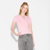 Women's Short Sleeve Henley T-Shirt - Wild Fable™ - 2 of 4