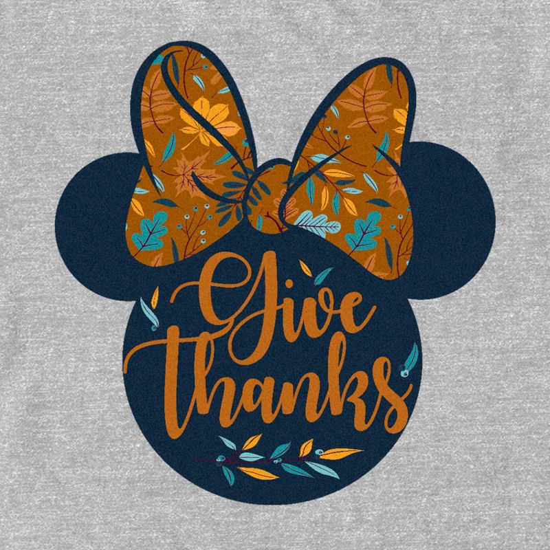 Men's Minnie Mouse Give Thanks Fall Silhouette T-Shirt, 2 of 6