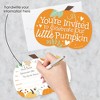 Big Dot of Happiness Little Pumpkin - Shaped Fill-In Invitations - Fall Birthday Party or Baby Shower Invitation Cards with Envelopes - Set of 12 - 2 of 4