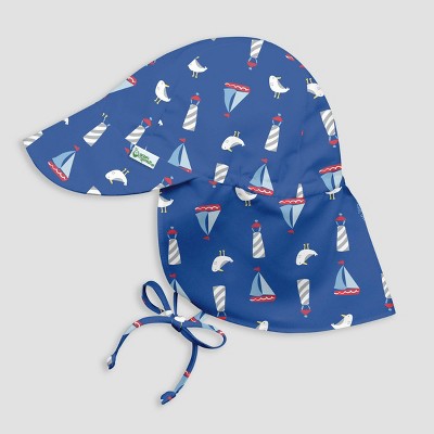 green sprouts Baby Boys' Sailboat Floppy Swim Hat - Royal Blue 9-18M