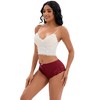 INSPIRE CHIC Women's Lace Trim High Waist Briefs Full-Coverage Lace Back Underwear Panties - 4 of 4
